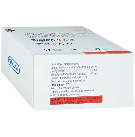 daparyl v 10/100mg tablet 10's